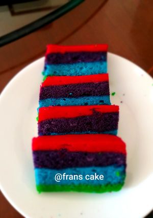 Foto resep Rainbow cake kukus