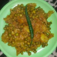 Cabbage peas ki sabji A picture of Cabbage peas ki sabji.