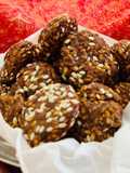 Sesame seeds rock candy