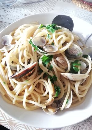Foto di 426 * Spaghetti con vongole e lupini (4°metodo) 🐚🍅🍝