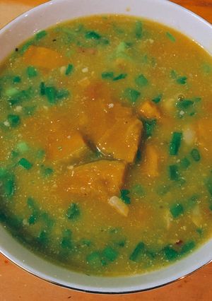 Hình của món Canh Bí đỏ đậu phộng🥜.