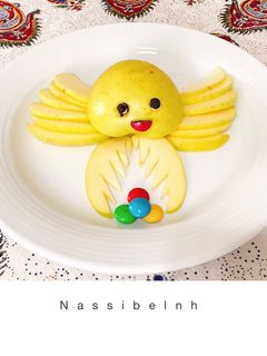 عکسی از دستور سیب خرچنگی (تزیین میوه)