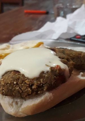 Una foto de Hamburguesa de lenteja