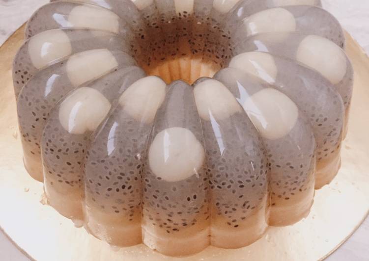 Resep Milk Selasih Longan Puding Rasa mirip Puding Mentega 🥰 | Langkah Membuat Milk Selasih Longan Puding Rasa mirip Puding Mentega 🥰 Yang Menggugah Selera