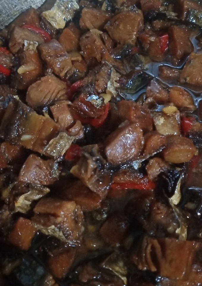 Foto resep Ikan asin tengiri asam manis