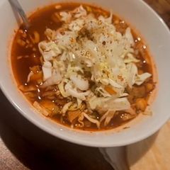 A picture of Pozole Rojo.
