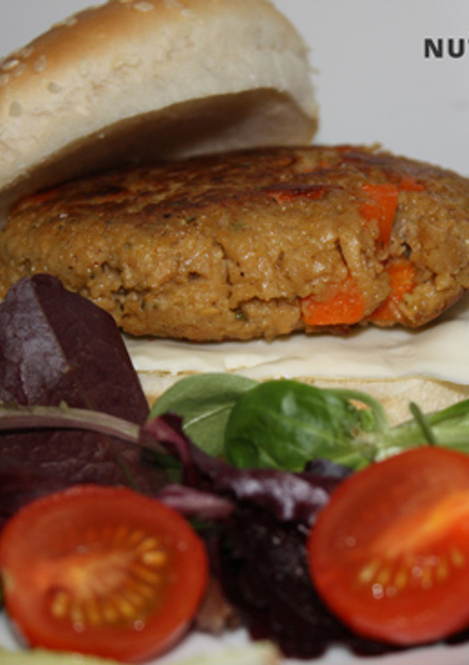 Una foto de Hamburguesa vegetariana de soja texturizada