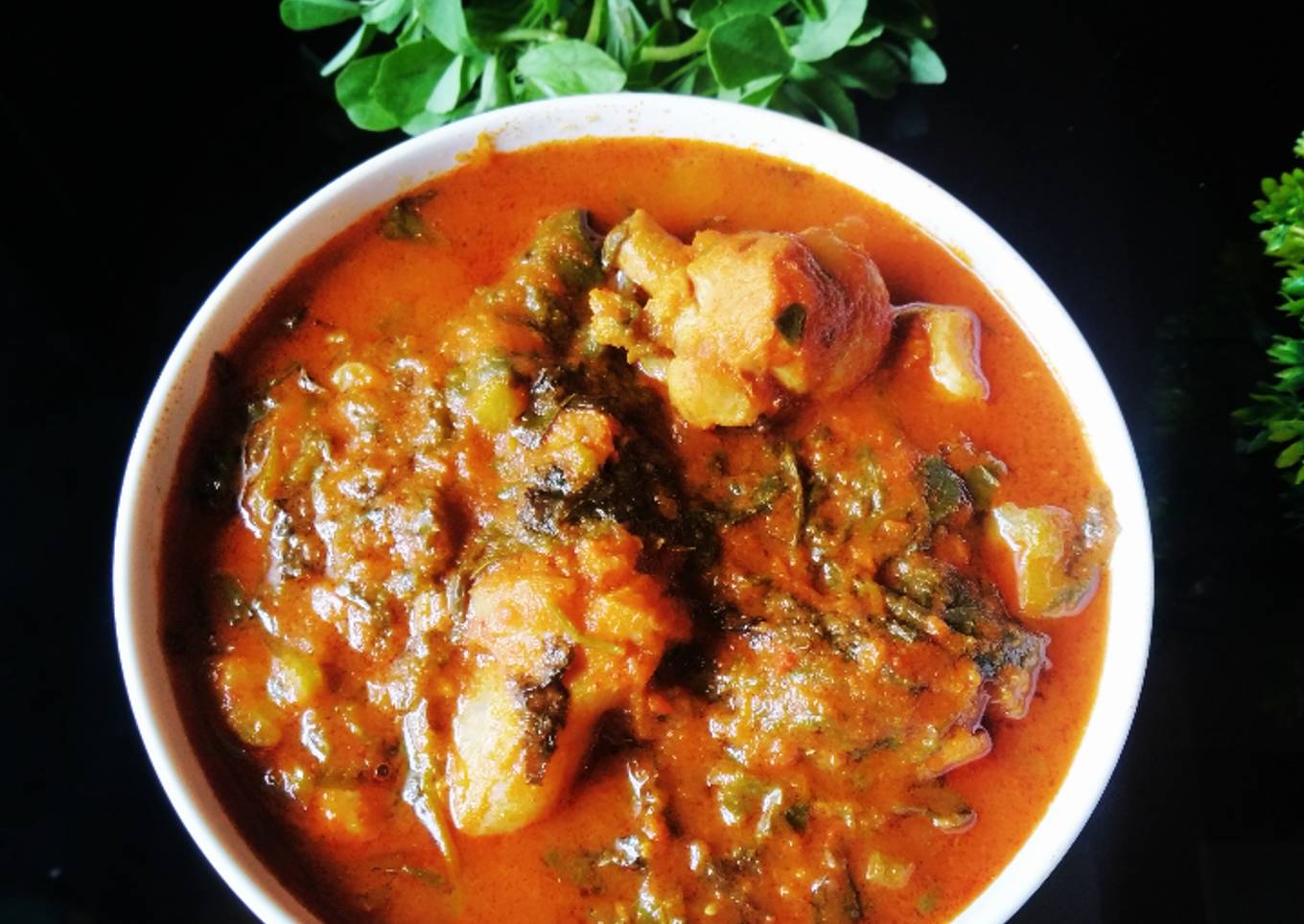 Dhaba style methi chicken gravy