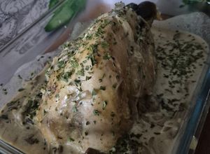 Une photo de Pintade en cocotte Magimix champignons 🍄 et crème ultra fondante