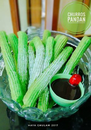 Foto resep Churros Pandan