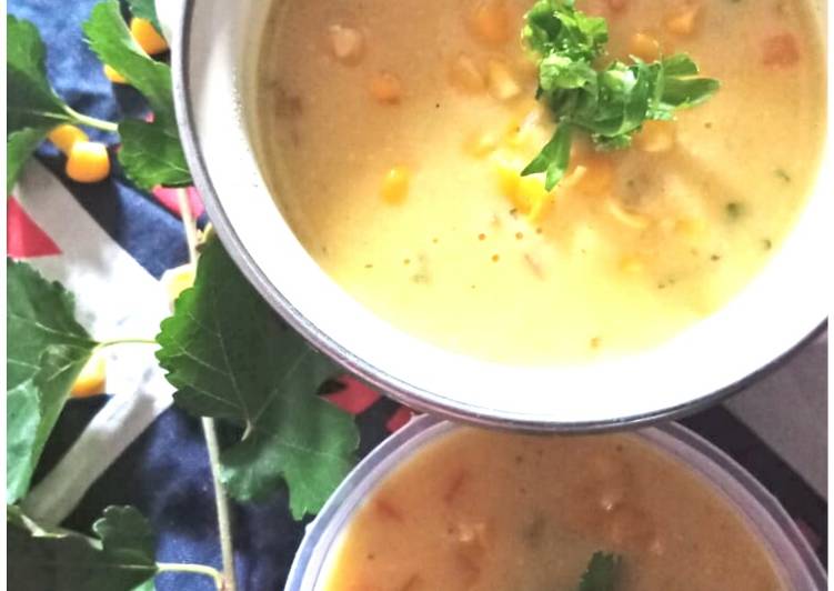 Bagaimana Menyiapkan 01 Creamy Chicken Corn Soup, Sempurna