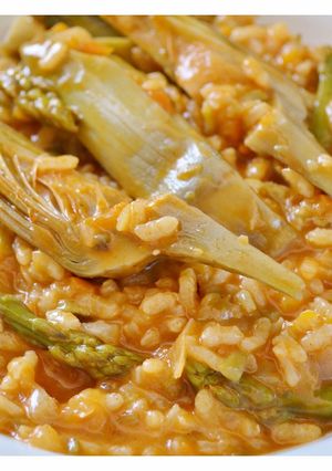 Foto principal de Arroz meloso con verduras (Thermomix)