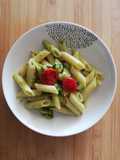 #483 Penne rigate con pesto di zucchine e pomodorini confit 🥒🍅