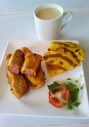 A picture of Turmeric pancakes.
