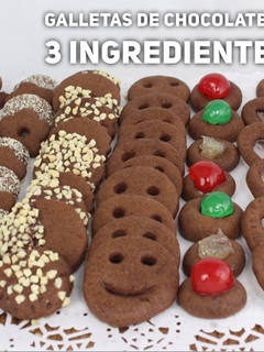 Una foto de Galletas de chocolate con 3 ingredientes