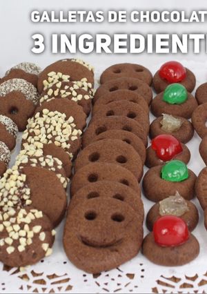Una foto de Galletas de chocolate con 3 ingredientes