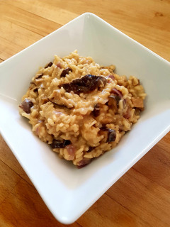 Una foto de Risotto de setas shitake con queso gorgonzola