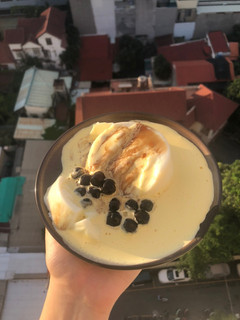 Hình của món Pudding trân châu đường đen.