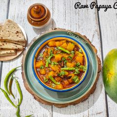 A picture of Raw Papaya Curry - Healthy Indian Sabzi.