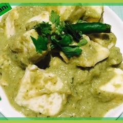 A picture of Hariyali Paneer Makhani.