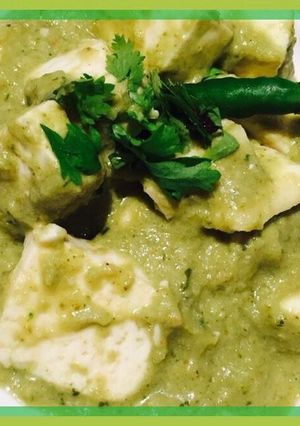 A picture of Hariyali Paneer Makhani.
