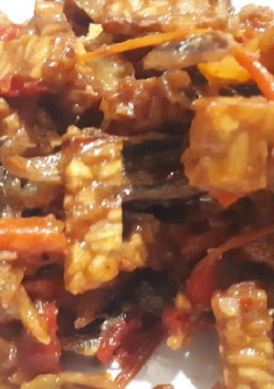 Foto resep Ikan teri belah tempe sambel