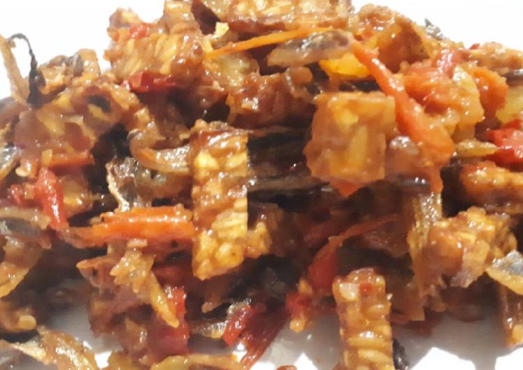 Bagaimana Membuat Ikan teri belah tempe sambel, Enak Banget