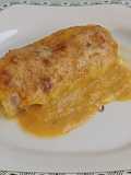 Puerros con bechamel de zanahoria
