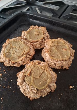 Una foto de Pepas veganas, con dulce de batata casero