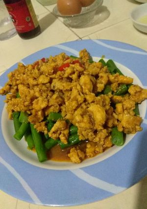 Foto resep Buncis ayam saus szechuan