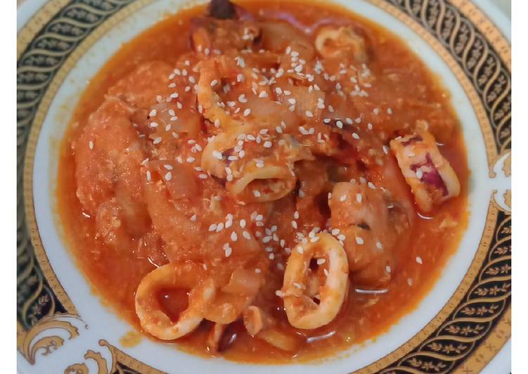 Resep Udang Cumi Saus Pedas Manis, Menggugah Selera