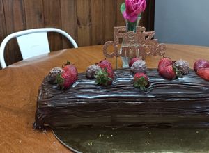 Una foto de Tronco de chocolate