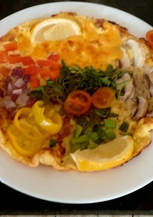 A picture of My Colourful tasty Omelette.
