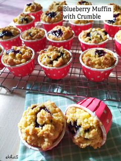 Foto resep Blueberry Muffin with Crumble
