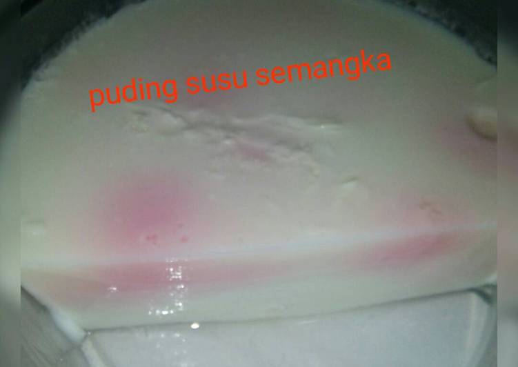 Bagaimana Menyiapkan Puding susu semangka, Lezat Sekali