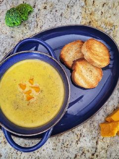 A picture of Broccoli Cheddar Soup.