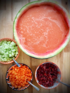Una foto de Gazpacho suave de sandía (en Thermomix)