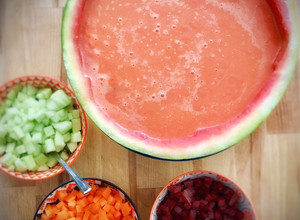 Foto principal de Gazpacho suave de sandía (en Thermomix)
