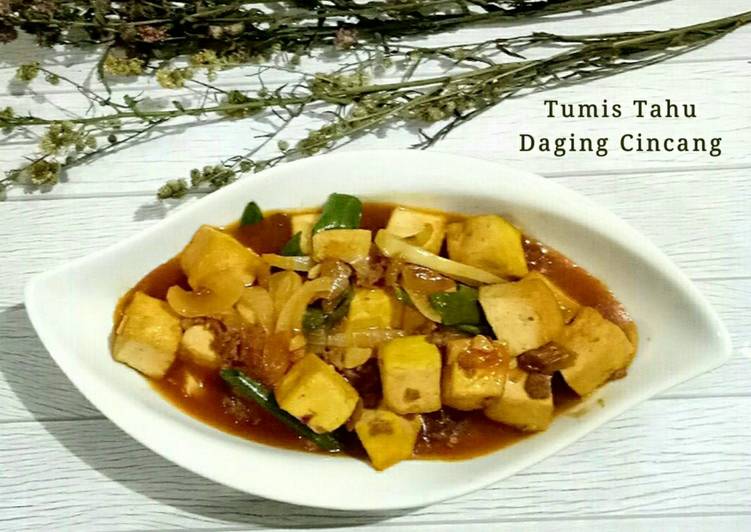 Resep Tumis Tahu Daging Cincang, Enak Banget