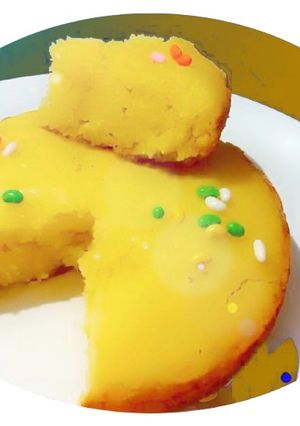A picture of Mango sponge cake.