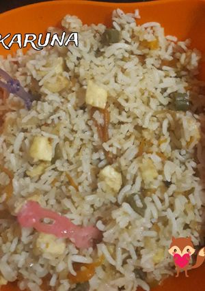 A picture of Paneer fried rice.