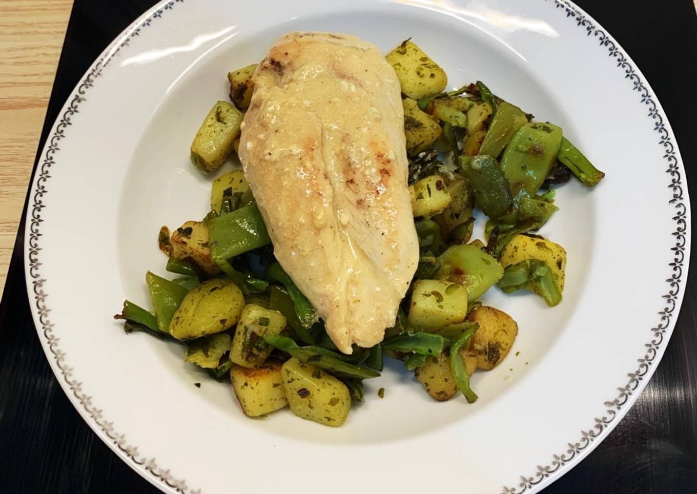 Poulet sauce moutarde & Poêlée de Légumes