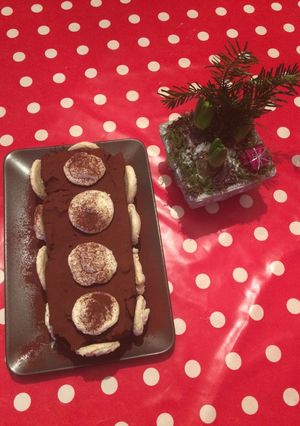 Une photo de Bûche chocolat-meringue
