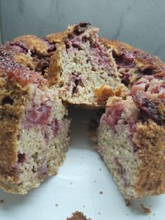 Una foto de Budín saludable de frutillas y bananas