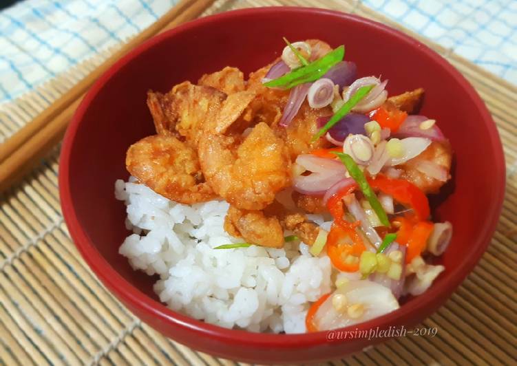 Resep Rice Bowl Udang Sambal Matah Oleh Bina Decilena Cookpad