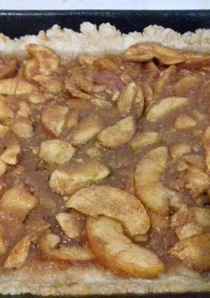 Una foto de Tarta de peras y manzanas