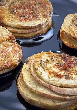 Una foto de Milhojas de batata especiada