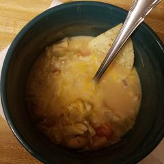 Creamy Fire Roasted White Bean Chicken Chili A picture of Creamy Fire Roasted White Bean Chicken Chili.