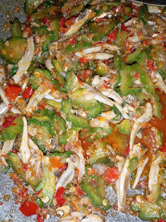 Resep Tumis paria teri pedas Anti Gagal