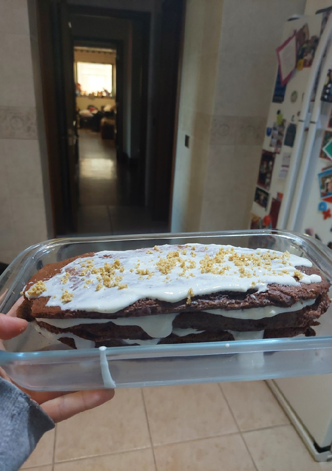 Una foto de Torta red velvet de maní/almendras keto
